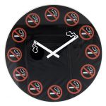 Zegar No Smoking czarny   2